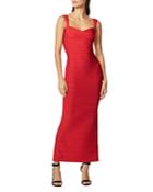 Herve Leger Sleeveless Banded Gown