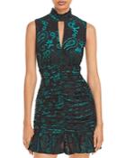 Aqua Paisley Velvet Jacquard Dress - 100% Exclusive