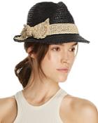 Kate Spade New York Crochet Packable Stripe Fedora Hat