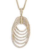 David Yurman 18k Yellow Gold Dy Origami Pendant Necklace With Diamonds, 32