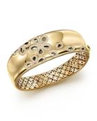 Roberto Coin 18k Yellow Gold Fantasia Diamond Daisy Bangle