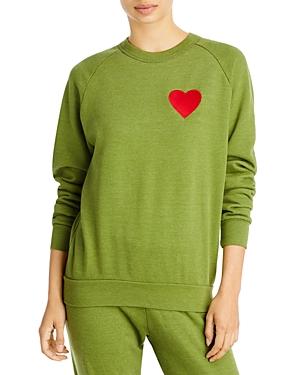 Aviator Nation Heart Embroidered Sweatshirt