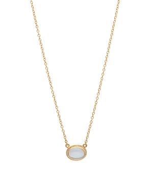 Anna Beck Mother Of Pearl Oval Pendant Necklace In 18k Gold-plated Sterling Silver, 16