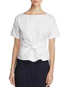 Dkny Short Sleeve Tie-front Blouse