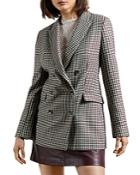 Ted Baker Houndstooth Double Breasted Blazer