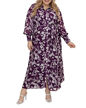 Maree Pour Toi Plus Floral Print Maxi Dress