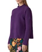 Whistles Boxy Wool Ribbed Detail Sweater