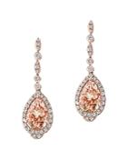 Bloomingdale's Morganite & Diamond Drop Earrings In 14k Rose Gold - 100% Exclusive
