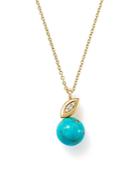 Ippolita 18k Yellow Gold Nova Turquoise & Diamond Pendant Necklace, 16