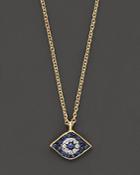 Meira T Diamond, Sapphire And 14k Yellow Gold Evil Eye Pendant Necklace, 16