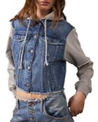 Free People Throwback Denim Layered Look Jacket