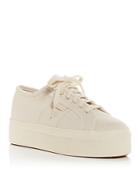 Superga Women's Organic Canvas Platform Low Top Sneakers