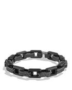 David Yurman Royal Cord Link Bracelet With Black Diamonds