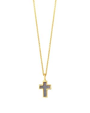 Tous 18k Yellow Gold Xxs Mother-of-pearl Cross Necklace, 17.7