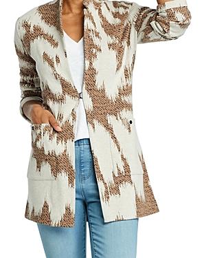 Nic+zoe Abstract Print Notched Lapel Jacket