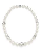 Tara Pearls 14k White Gold Oscar Natural Color White South Sea Cultured Pearl And Diamond Necklace, 17.5
