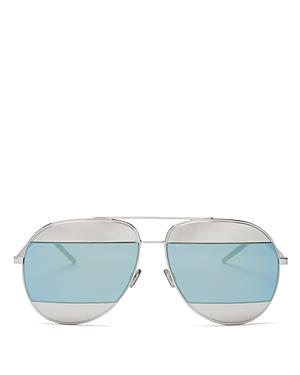 Dior Split Mirrored Aviator Sunglasses, 59mm