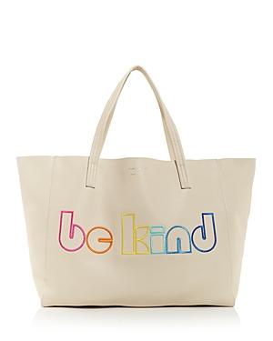 Kurt Geiger London Violet Embroidered Leather Tote