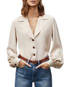 Lafayette 148 New York Therese Button Up Blouse