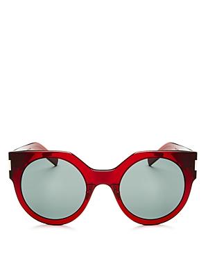 Saint Laurent Women's Slim Feminine Oversized Cat Eye Sunglasses, 50mm