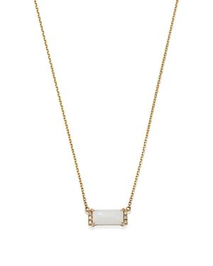Bloomingdale's Opal & Diamond Accent Bar Necklace In 14k Yellow Gold, 16-18 - 100% Exclusive