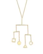 Mateo 14k Yellow Gold Kinectic Objects Pendant Necklace, 16