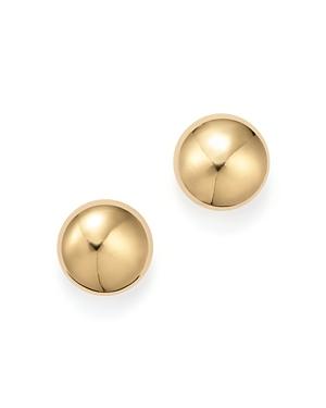 14k Yellow Gold Flat Ball Stud Earrings - 100% Exclusive