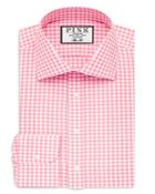 Thomas Pink Summers Check Slim Fit Button Cuff Shirt