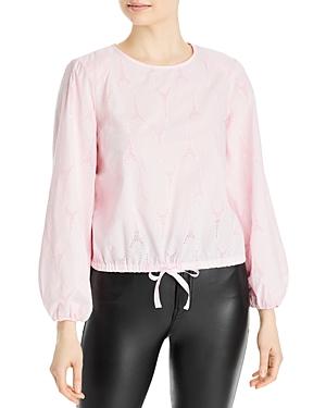 Karl Lagerfeld Paris Eiffel Eyelet Blouse