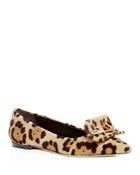 Brian Atwood Women's Amaia Leopard Print Calf Hair Pointed-toe Flats
