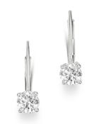 Bloomingdale's Diamond Solitaire Leverback Earrings In 14k White Gold, 0.85 Ct. T.w. - 100% Exclusive