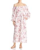 Eleven French Rose Off-the-shoulder Maxi Dress