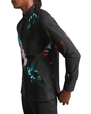 Ted Baker Sosmart Cotton Abstract Print Shirt