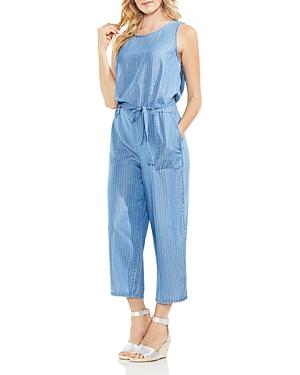 Vince Camuto Pinstripe Chambray Jumpsuit