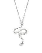 Diamond Snake Pendant Necklace In 14k White Gold, .20 Ct. T.w. - 100% Exclusive
