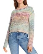 Aqua Rainbow Marled Cropped Sweater - 100% Exclusive