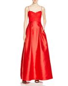 Adrianna Papell Sleeveless Lace Bodice Ball Gown