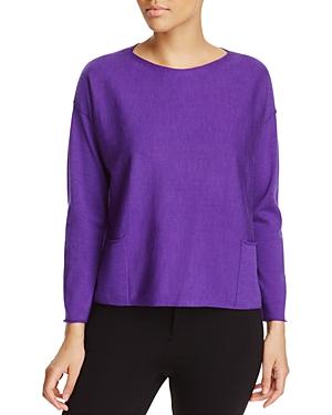 Eileen Fisher Petites Boat Neck Box Top