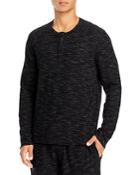 Atm Anthony Thomas Melillo Cotton Blend Double Face Tweed Long Sleeve Henley