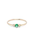 Zoe Chicco 14k Yellow Gold Emerald Gemstones Emerald & Diamond Ring