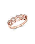 Bloomingdale's Pave Diamond Chain Band In 14k Rose Gold, 0.25 Ct. T.w. - 100% Exclusive