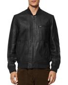 Andrew Marc Praslin Leather Bomber Jacket