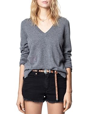 Zadig & Voltaire Shannon Cashmere Destructed Sweater