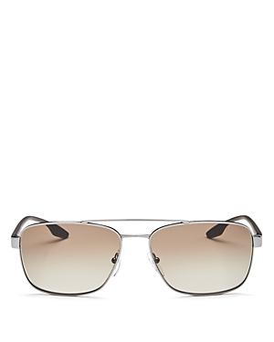 Prada Men's Brow Bar Aviator Sunglasses, 65mm