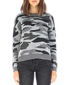B Collection By Bobeau Camo Crew Pullover Sweater
