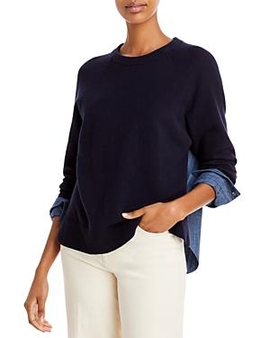 Derek Lam 10 Crosby Louisa Mixed Media Sweater