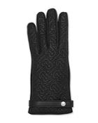 Burberry Quilted Monogram Leather Gloves