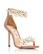 Jimmy Choo Women's Maisel 100 High Heel Imitation Pearl Embellished Sandals