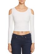 Necessary Objects Cold Shoulder Crop Top - Compare At $58