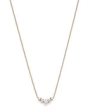 Zoe Chicco 14k Yellow Gold Prong Diamond Graduated Collar Necklace, 14-16